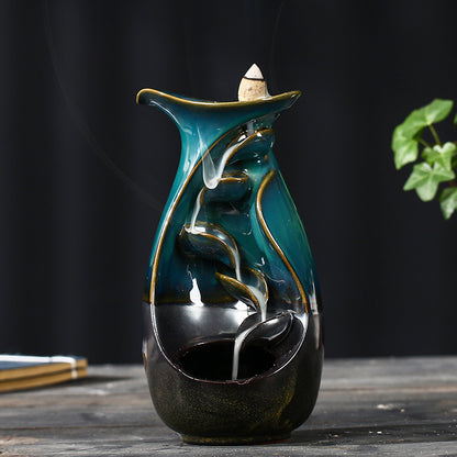 Lotusflöde – Keramisk Backflow Rökelsebrännare